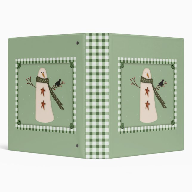 Primitive Country Snowman Binder (Background)