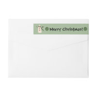 Primitive Country Snowman Wraparound Address Label