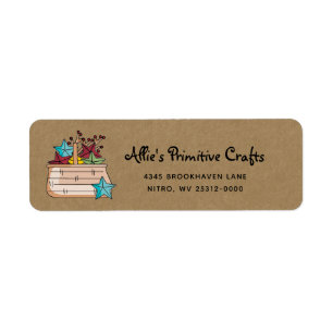 Primitive Country Stars on Kraft Return Label