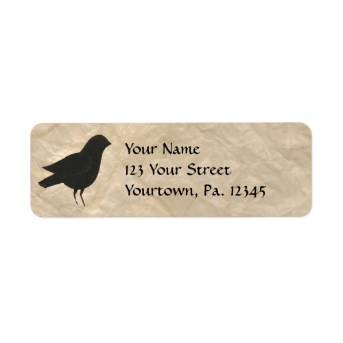 Primitive Crow Address Label