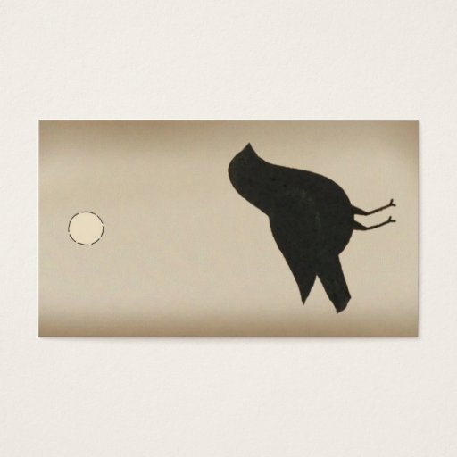 Customizable Primitive Crow Hang Tag Business Cards