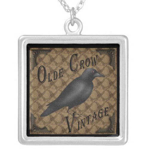 Primitive Crow Necklace Pendant