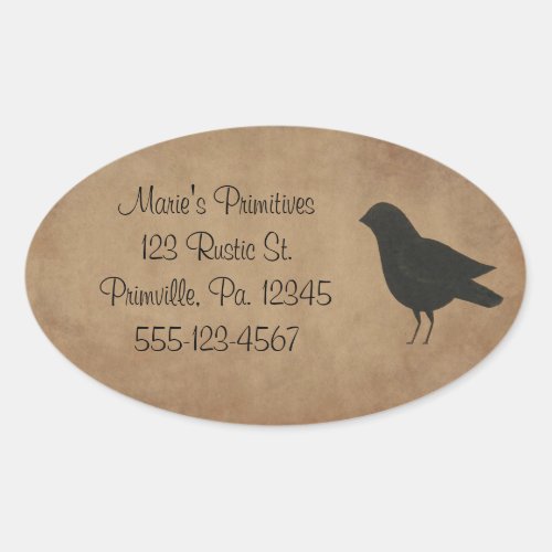 Primitive Crow Sticker