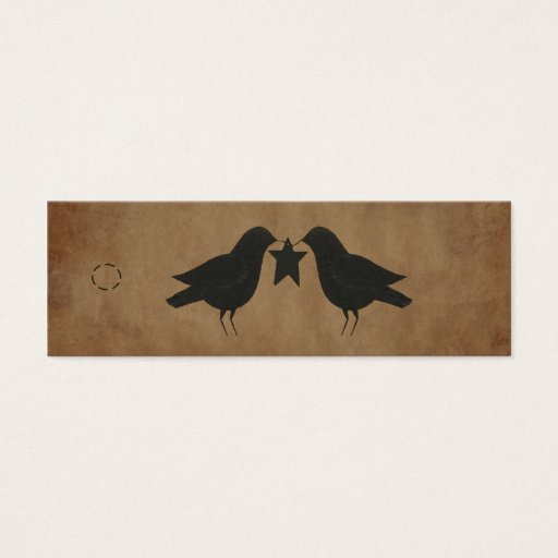 Customizable Primitive Crows Hang Tag Business Cards