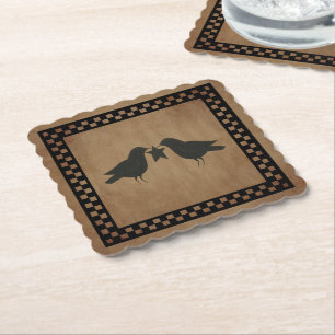 Primitive Crows Paper Coaster