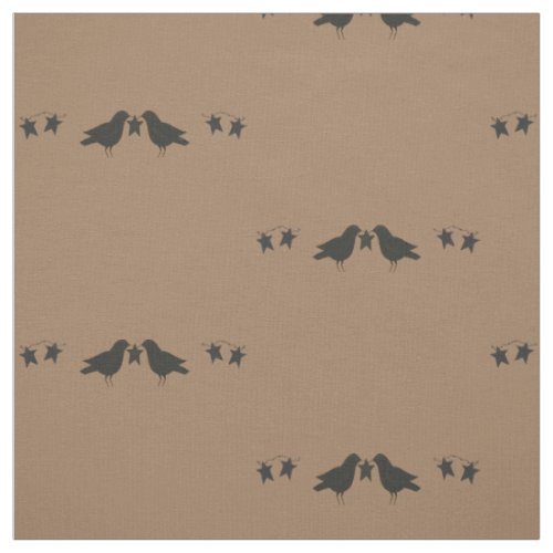 Primitive Crows  Stars Fabric