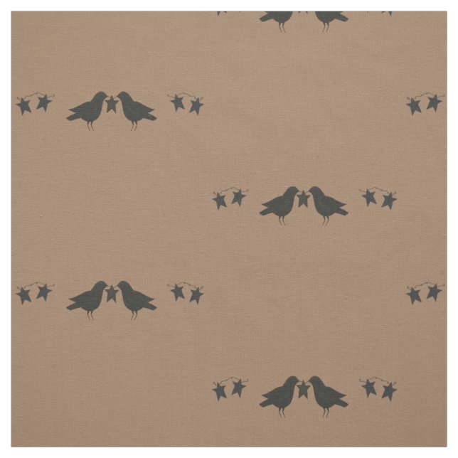 Primitive Crows & Stars Fabric (Swatch)