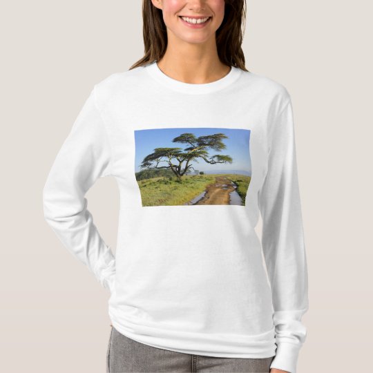 Primitive dirt road and acacia tree, Lake Nakuru T-Shirt