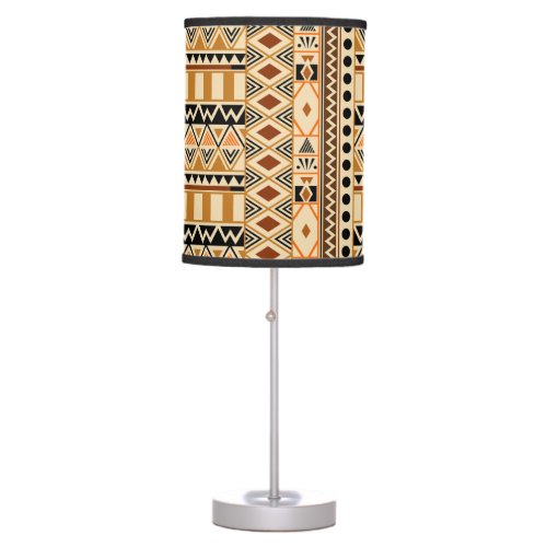 Primitive Ethnic Tribal Pattern in Earth Colors  Table Lamp