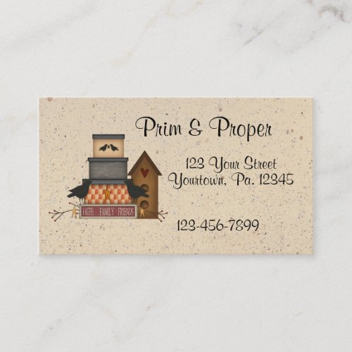 Primitive Faith Family Friends Business Card