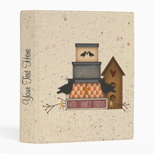 Primitive Faith Family Friends Mini Binder