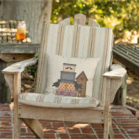 Primitive Saltbox House Throw Pillow by Artsy Mouse