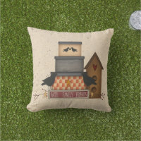 Primitive Coastal Sailboat Outdoor Decorative Pillow - Laural Home