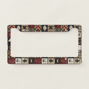 Primitive Farmhouse Appliqué & Geometric License Plate Frame