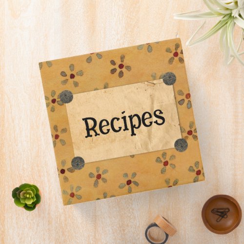 Primitive Floral 3 Ring Binder