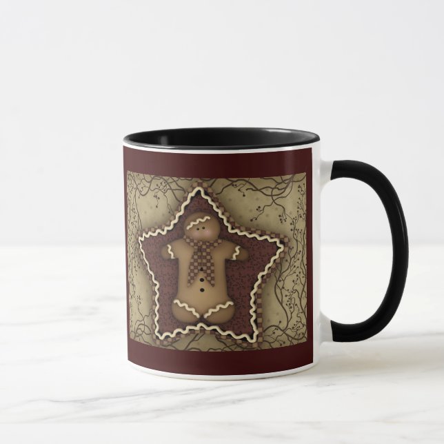 Primitive Gingerbread "Gingerberry" Mug (Right)