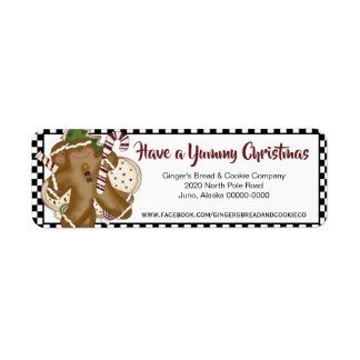 Primitive Gingerbread Man Return Address Label