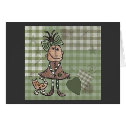 Primitive Girl and Cats (Front Horizontal)