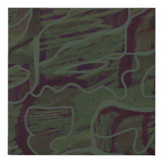 Primitive Green Abstract Canvas Print