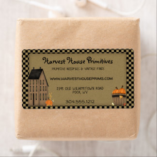 Primitive Harvest Rustic Country Custom Label