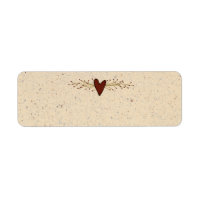 Primitive Heart Small Product Label