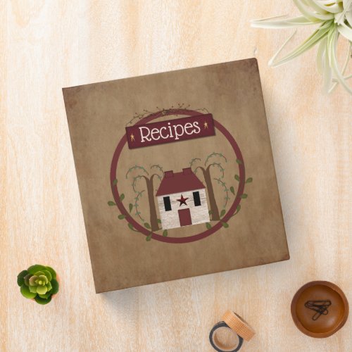 Primitive Home Recipe Binder