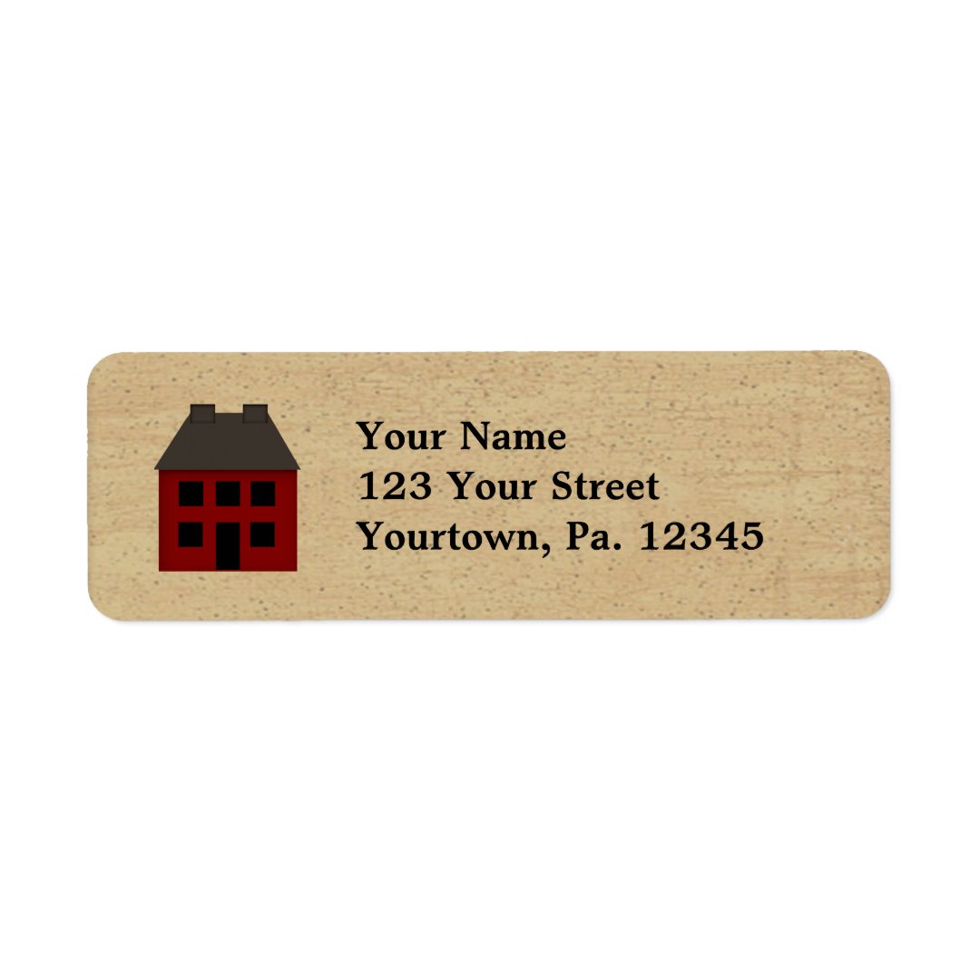 Primitive House Address Label Zazzle