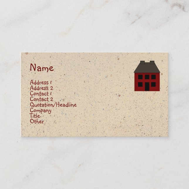 Primitive House Business Card (Front)