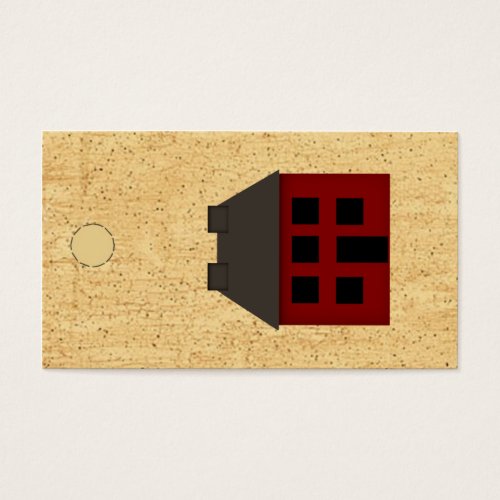 Primitive House Hang Tag Business Card Template