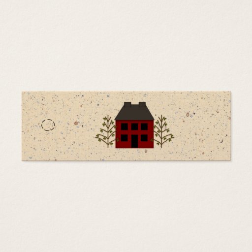 Customizable Primitive House Skinny Hang Tag Business Card