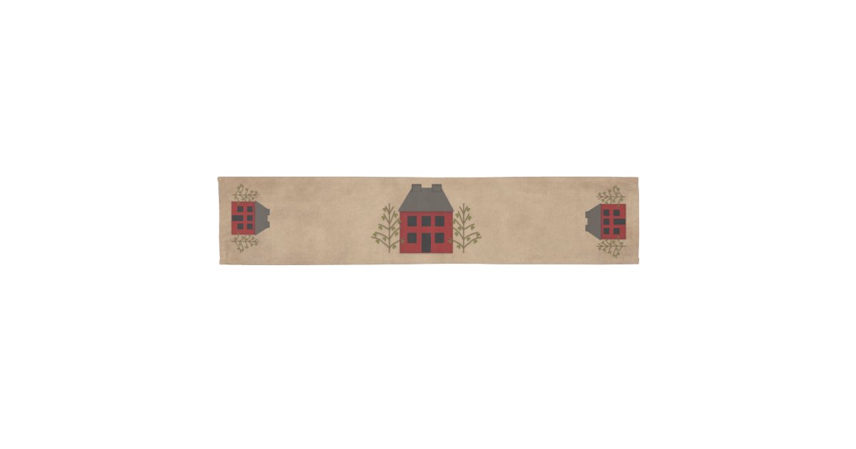 Primitive House Table Runner | Zazzle.com