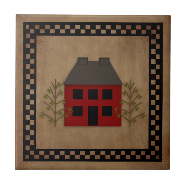 Primitive Tile Primitive House Tile | Zazzle