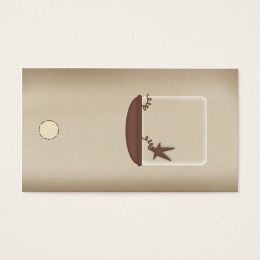 Customizable Primitive Jar Hang Tag Business Card Template