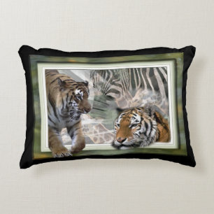 Primitive Jungle Wildlife Accent Pillow