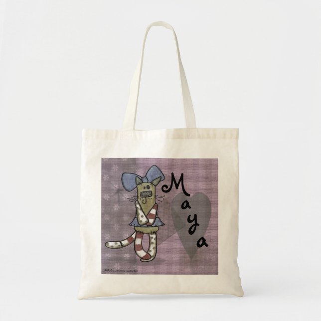 Primitive Kitty Tote Bag (Front)