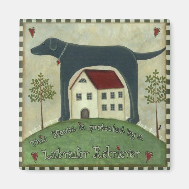 Primitive Labrador Magnet (Front)