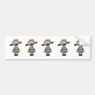 Primitive Lamb-God Bless Ewe Bumper Sticker