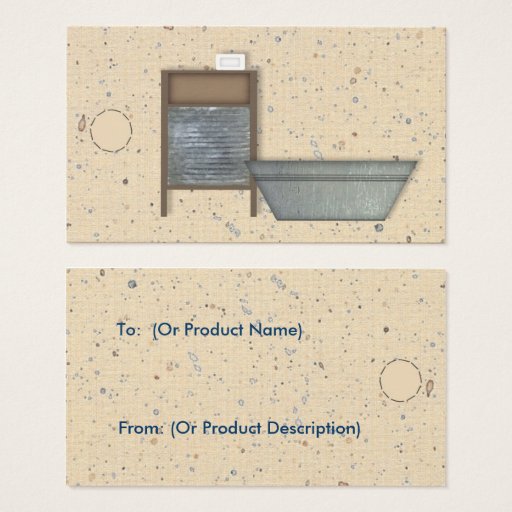 Customizable Primitive Laundry Hang Tag Business Card Template