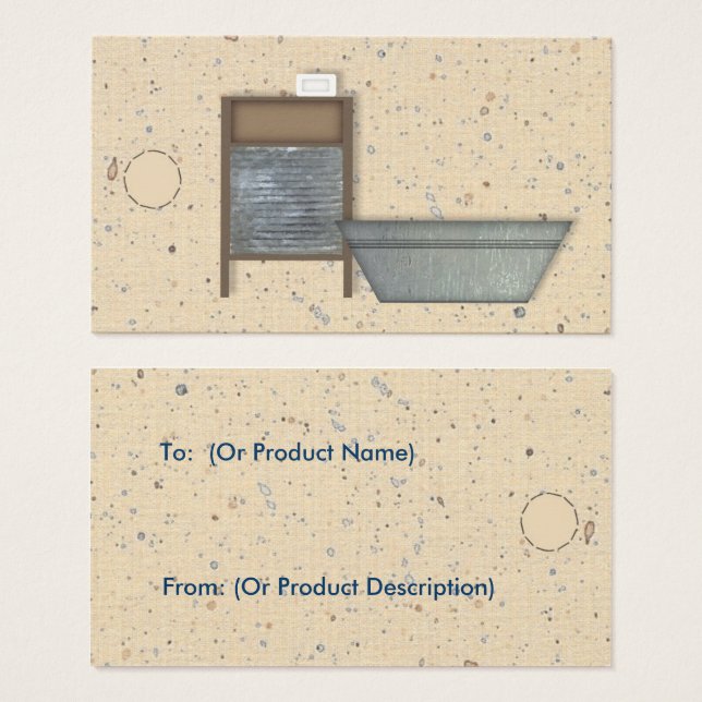Primitive Laundry Hang Tag (Front & Back)