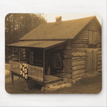 Primitive Log Cabin Mouse Pad by broadhead077 at Zazzle