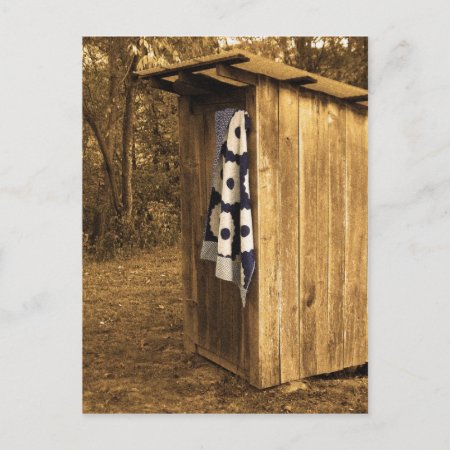 Primitive Outhouse Postcard