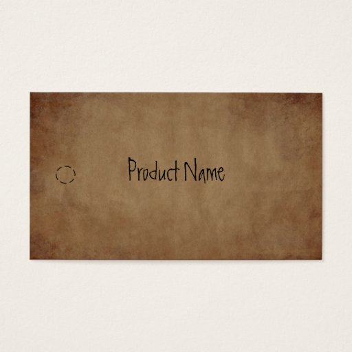 Customizable Primitive Paper Hang Tag Business Card Template