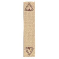 Primitive Pip Berry Heart Wreath Table Runner