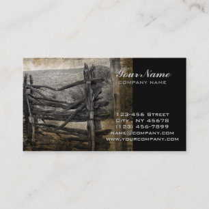 Primitive rural west country Rustic Farm Fence Business Card