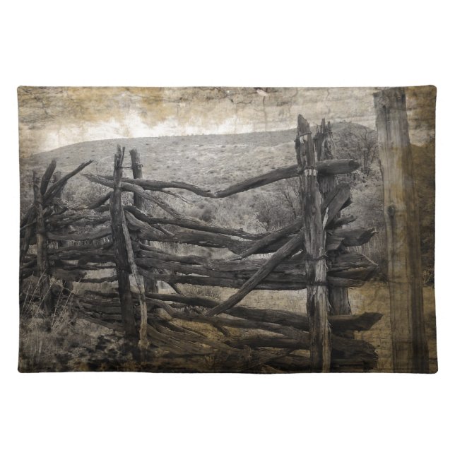 Primitive rural west country Rustic Farm Fence Placemat (Front)