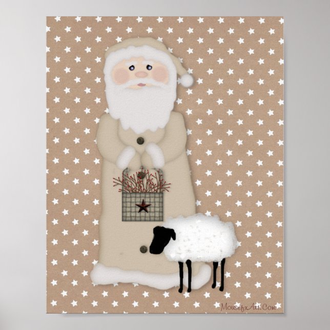 Primitive Santa Poster (Front)