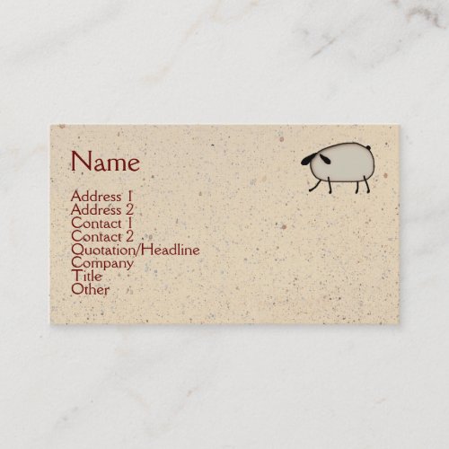 Primitive Sheep Business Card