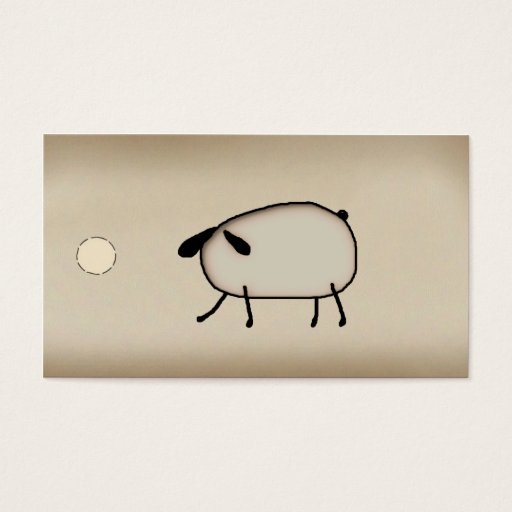 Customizable Primitive Sheep Hang Tag Business Cards