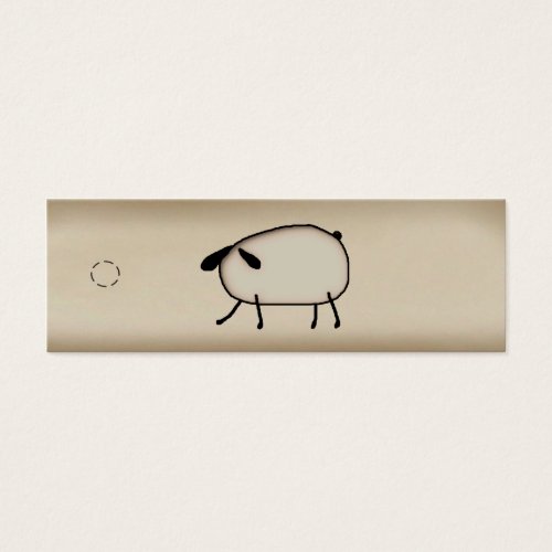 Primitive Sheep Skinny Hang Tag