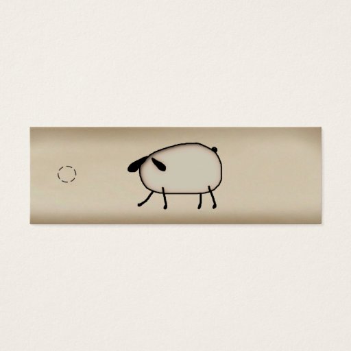 Customizable Primitive Sheep Skinny Hang Tag Business Card